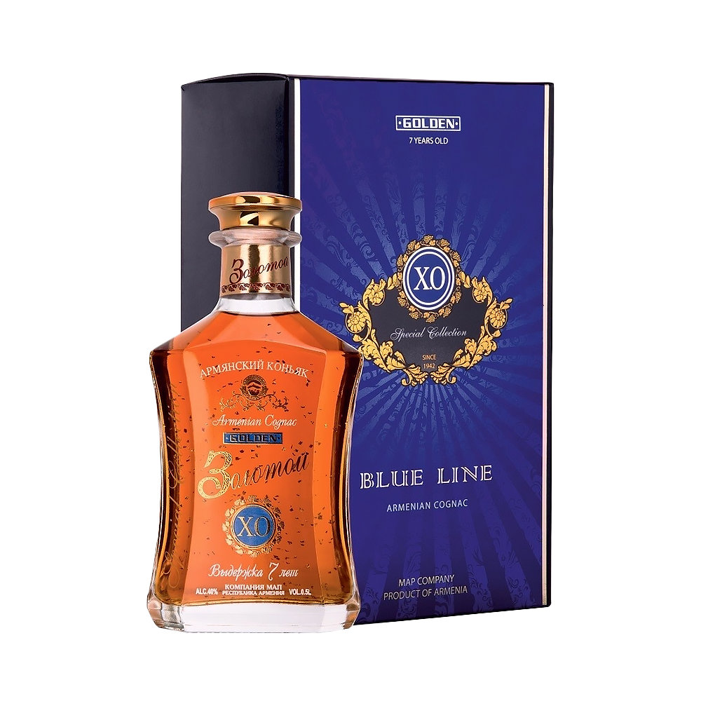 Brandy Armenesc GOLDEN, varsta 7 ani in cutie de cadou, 40% alcool - winetime.md photo