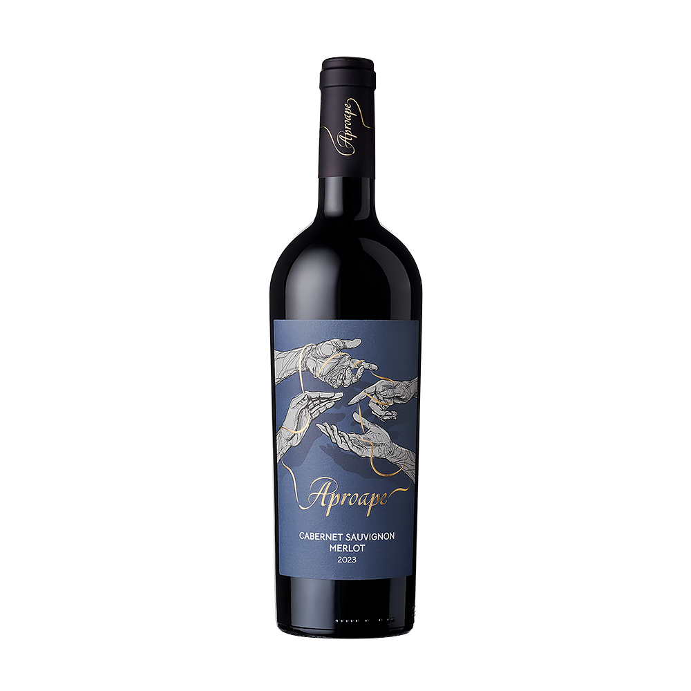 Aproape Vin Rosu sec, Cabernet Sauvignon , Merlot 0.75 l - winetime.md
