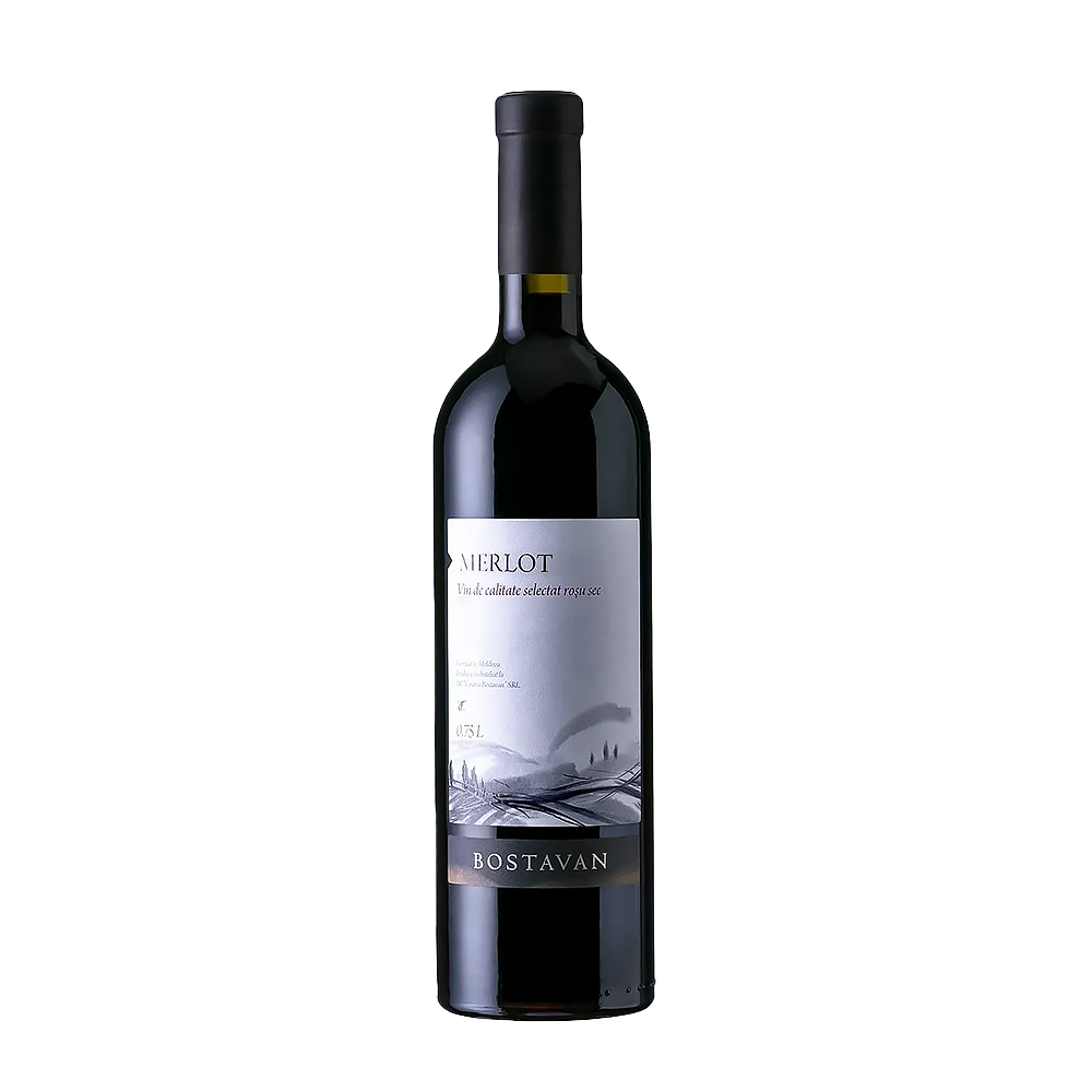 Bostavan Merlot Rosu Sec - winetime.md