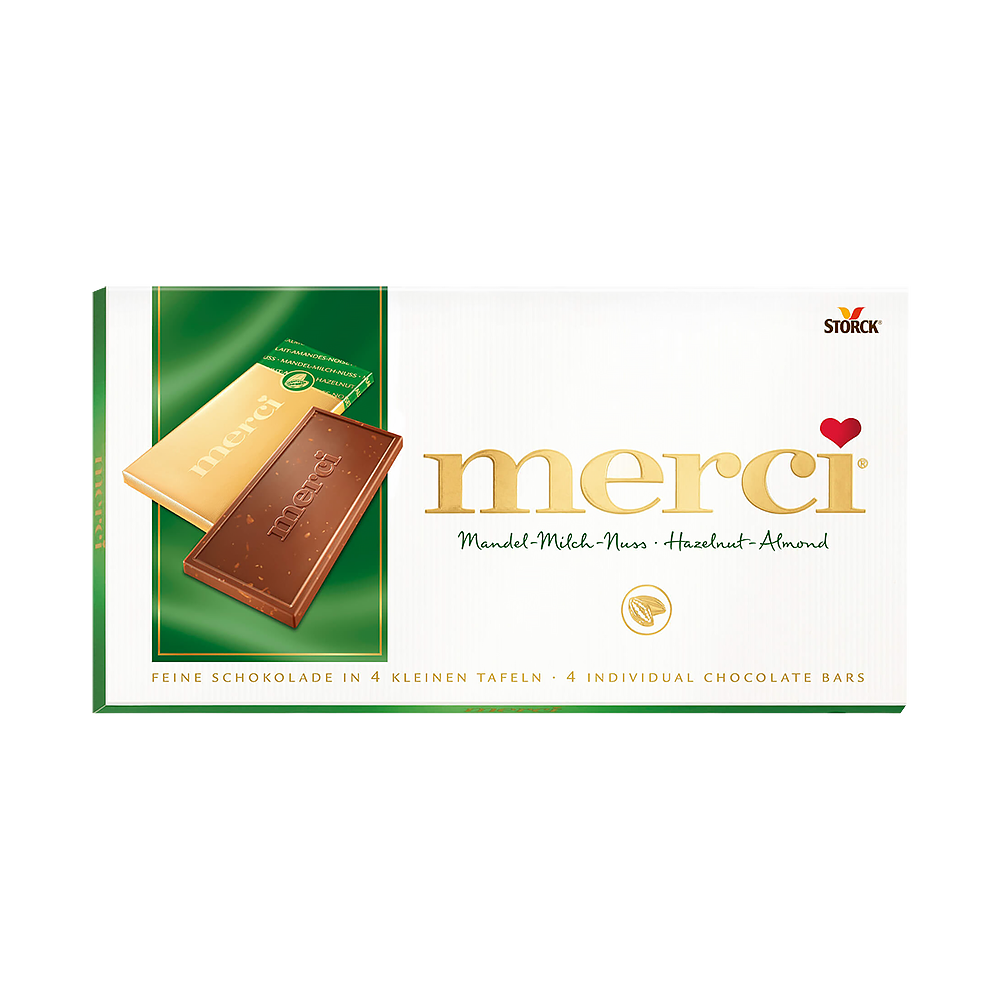 MERCI TABLETA Hazerlnut&Almond 100g - winetime.md