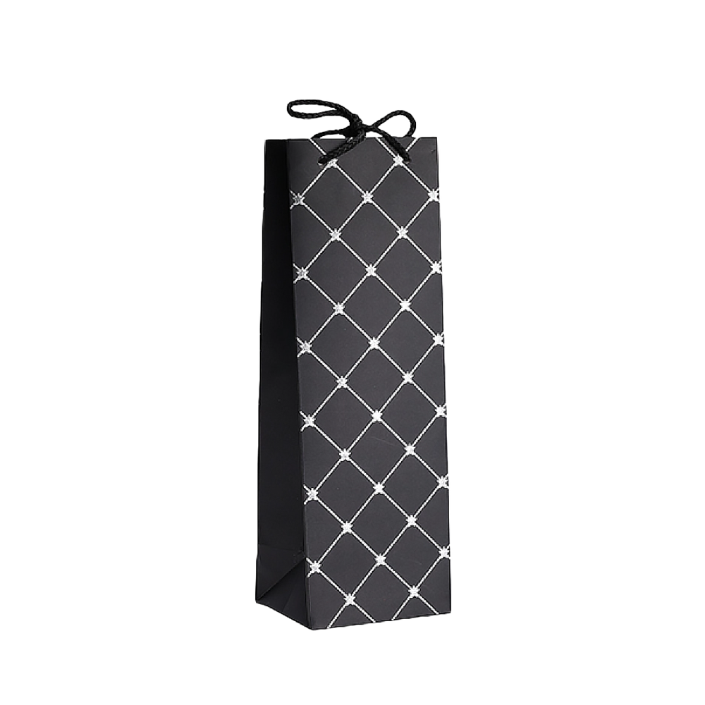 Punga cadou pentru sticla Romburi 12X10 X36 cm - winetime.md