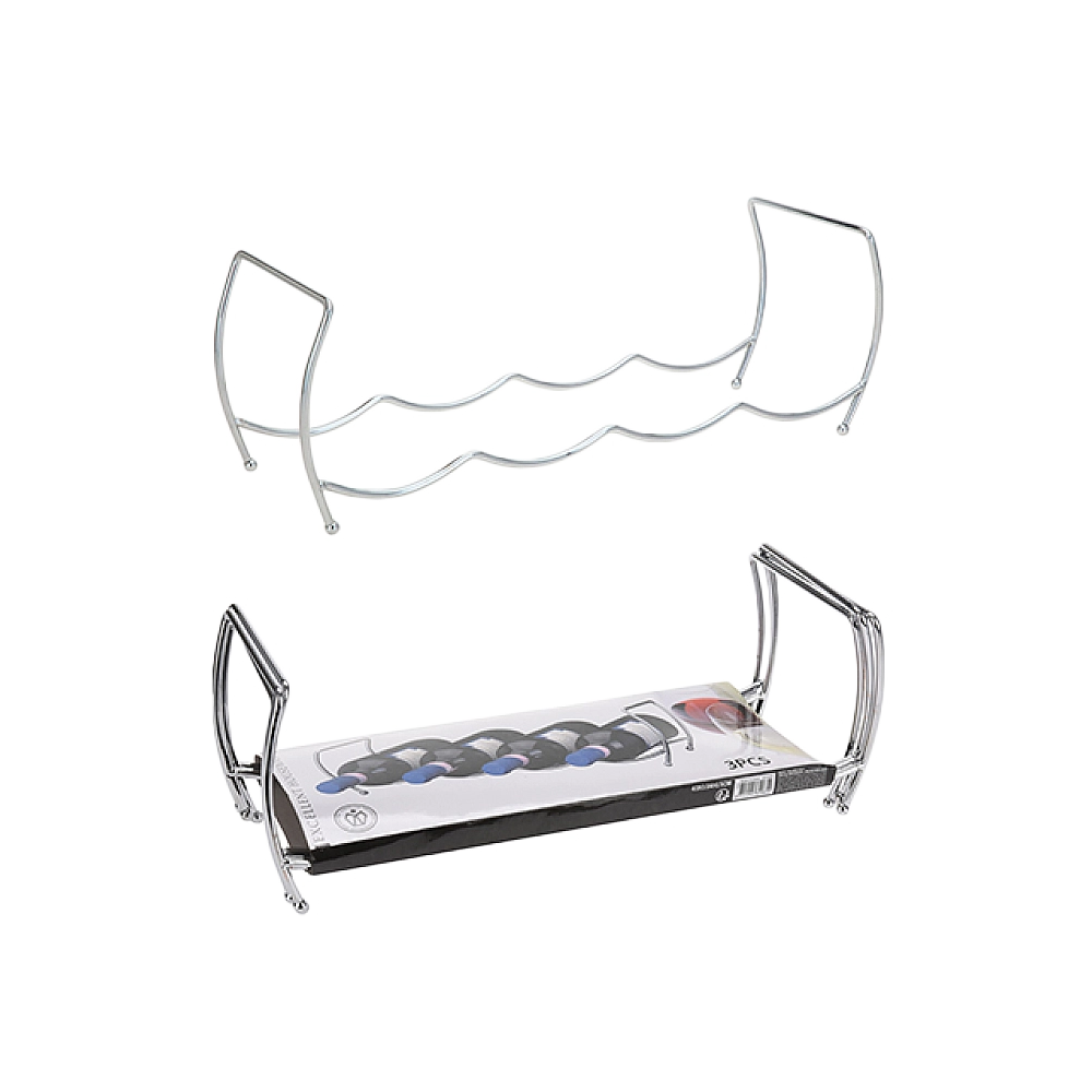 Set suporturi din inox 3buc pentru 4 sticle 43X15X13cm - winetime.md