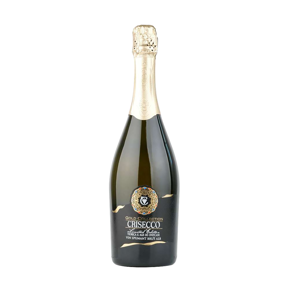 Vin spumant alb brut Cricova Crisecco GOLD Editie Limitata 0.75l - winetime.md