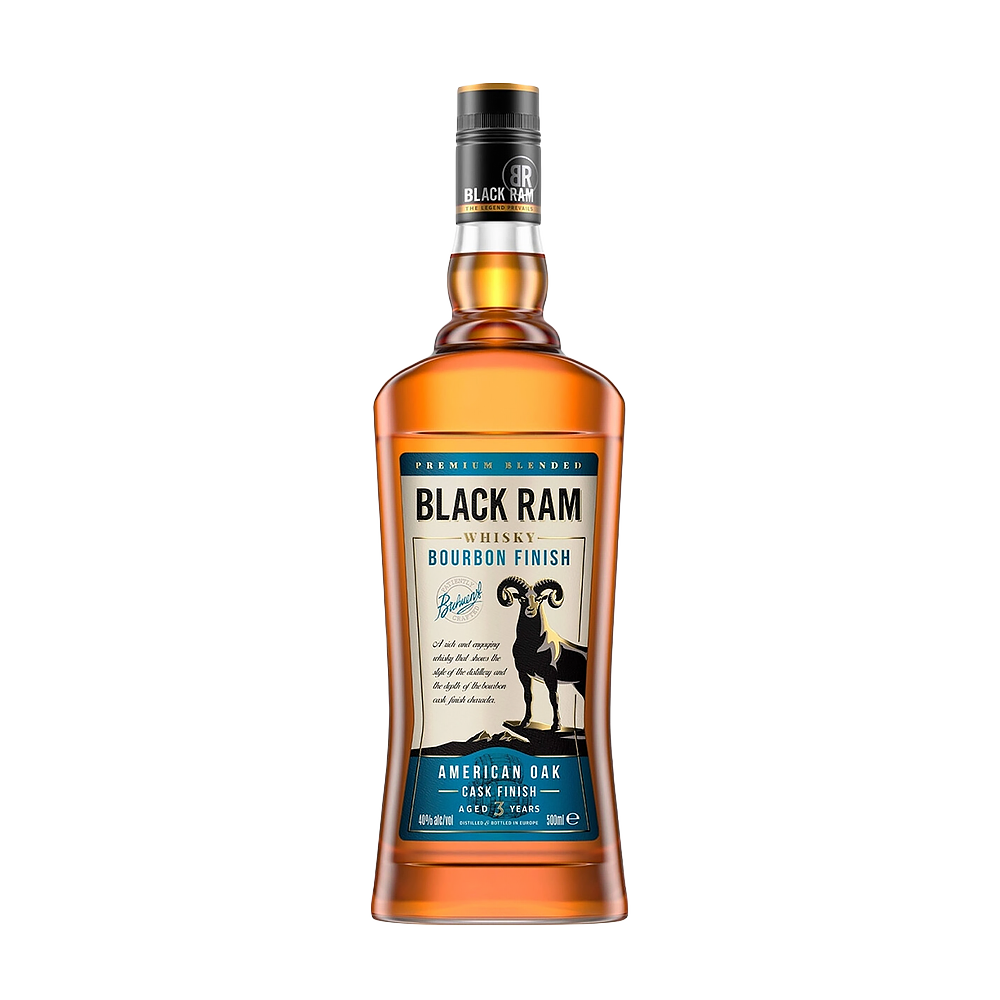 Whisky Black Ram Bourbon Finish 500ml - winetime.md