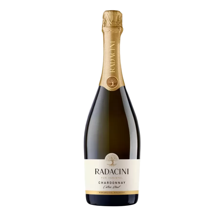 Vin spumant Radacini Pur Varietal Chardonnay, alb, extrabrut, 0.75 L - winetime.md