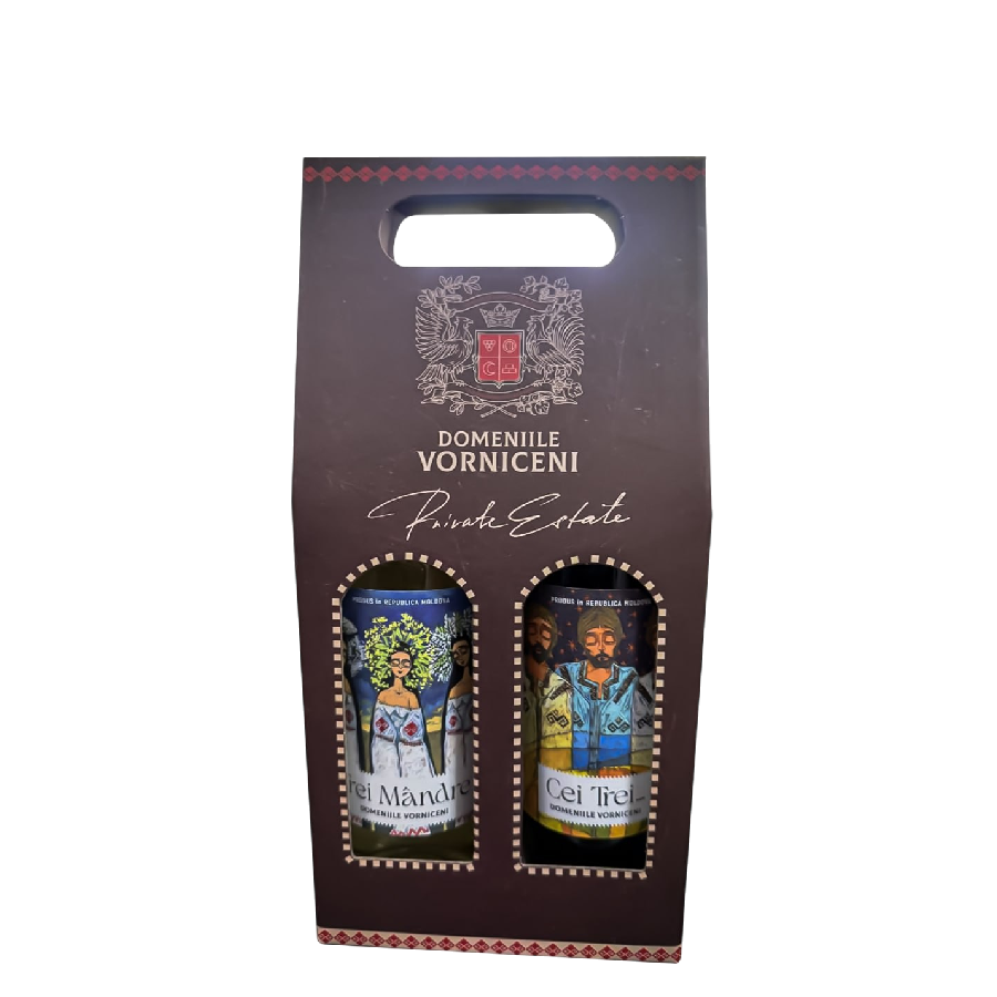 Set Domeniile Vorniceni, Trei mindri sec alb, Cei Trei sec rosu 0.75 L - winetime.md