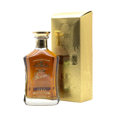 Brandy Armenesc GOLDEN, varsta 5 ani in cutie de cadou, 40% alcool - winetime.md