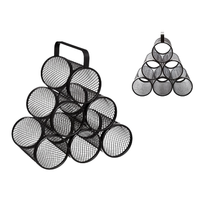 Suport pentru 9 sticle de vin Slide 33X29X46cm, 3 niveluri, negru - winetime.md