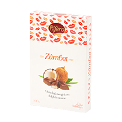 Bomboane Rifero Zimbet-Fulgi de cocos in ciocolata 100g - winetime.md