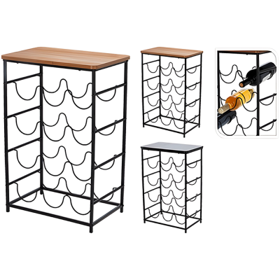 Suport de 12 Sticle EH cu polit H&S 40X26X60 - winetime.md